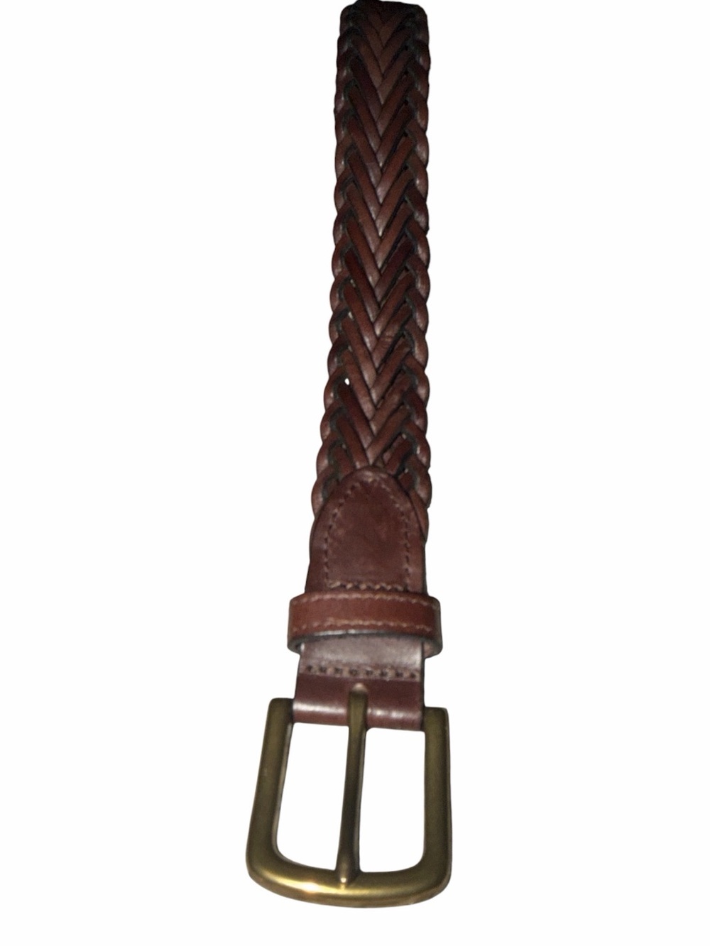Genuine Leather LL Bean Braided Belt Men’s 34 Old Money Western - Picture 3 of 5